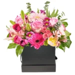 Цветы в коробке Розовое сияние